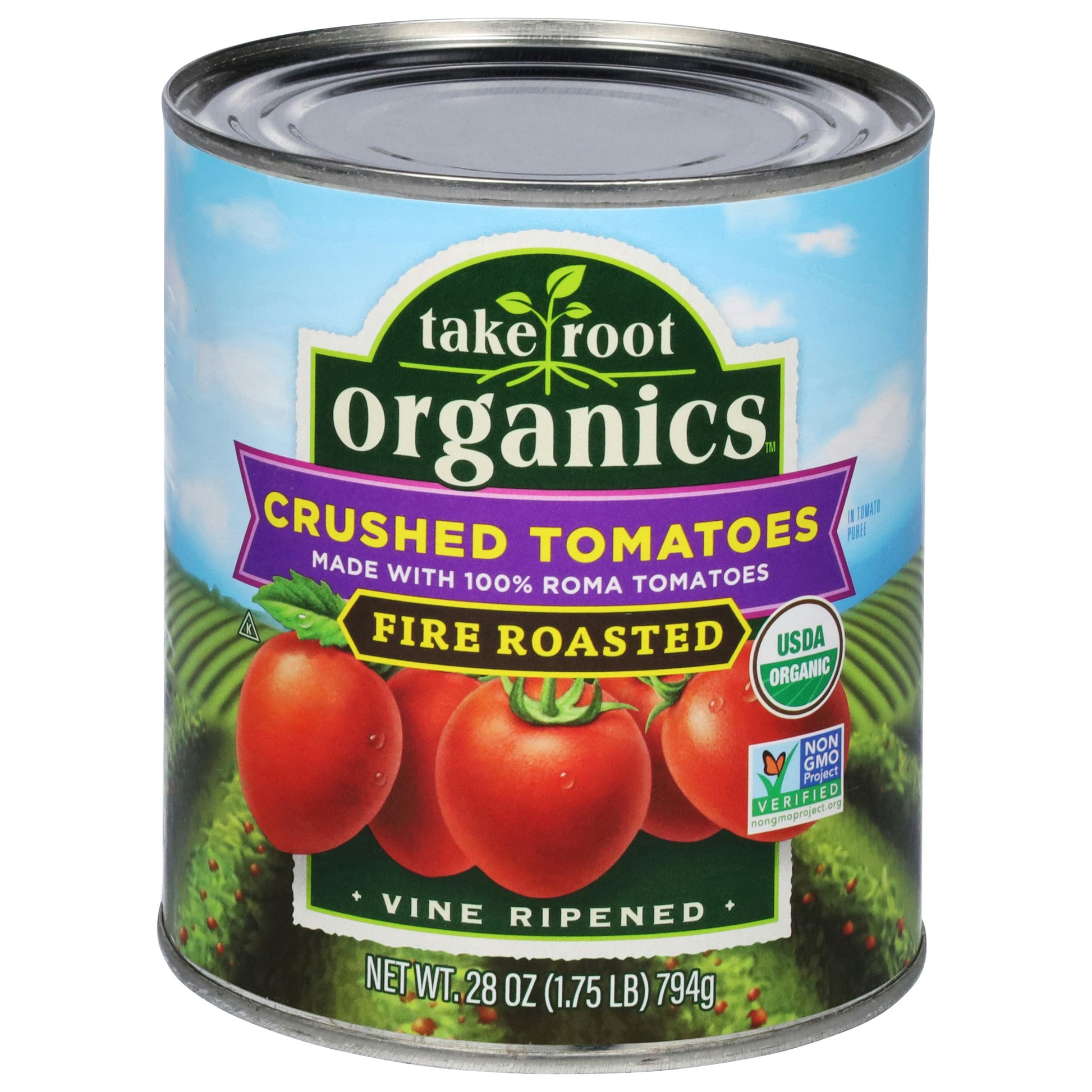 Take Root Organics Tomato Fire Roasted Crushed Organic 28 oz (Pack of 6)