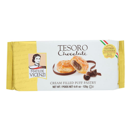 Vicenzi Cream Filled Puff Pastry 4.41 oz (Pack of 8)