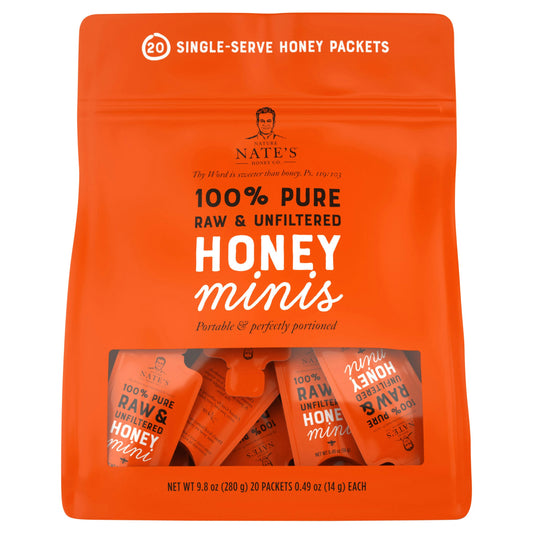 Nature Nates Honey Packet 20Count Bag 6.6 Fl Oz (Pack of 6)