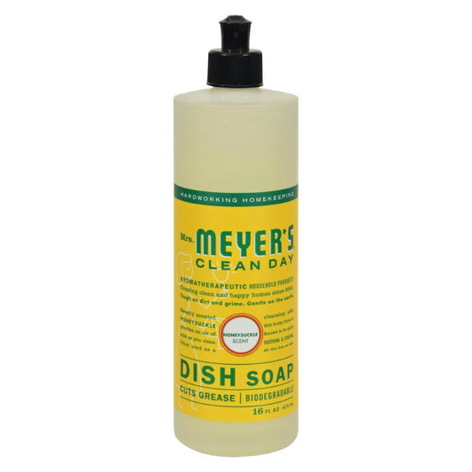 Mrs. Meyer's Clean Day - Liquid Dish Soap - Honeysuckle 16 fl oz (Pack of 6)