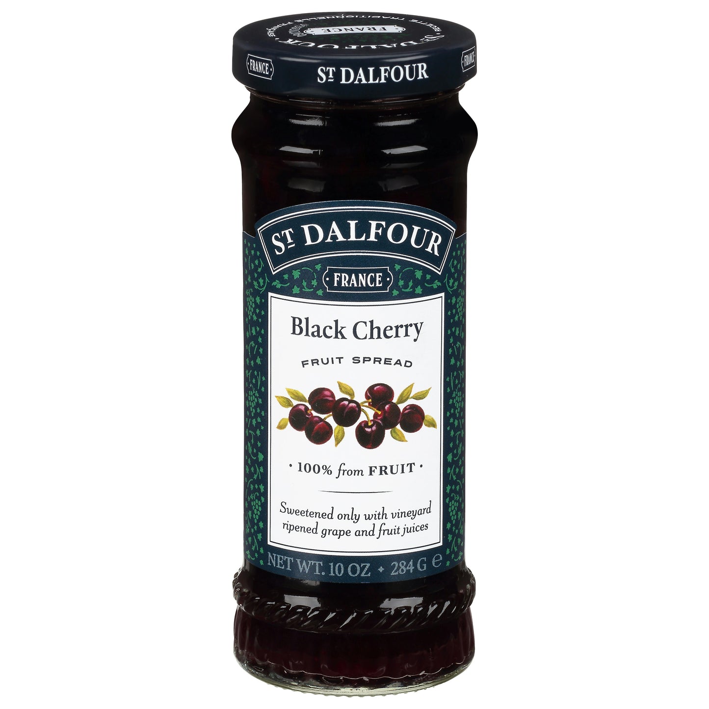 St Dalfour Conserve Black Cherry 10 Oz (Pack of 6)