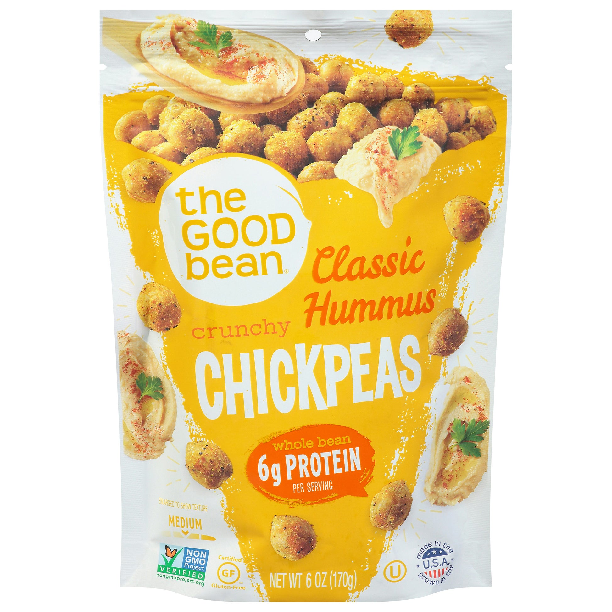 The Good Bean Chickpea Snack Hummus 6 Oz (Pack of 6)