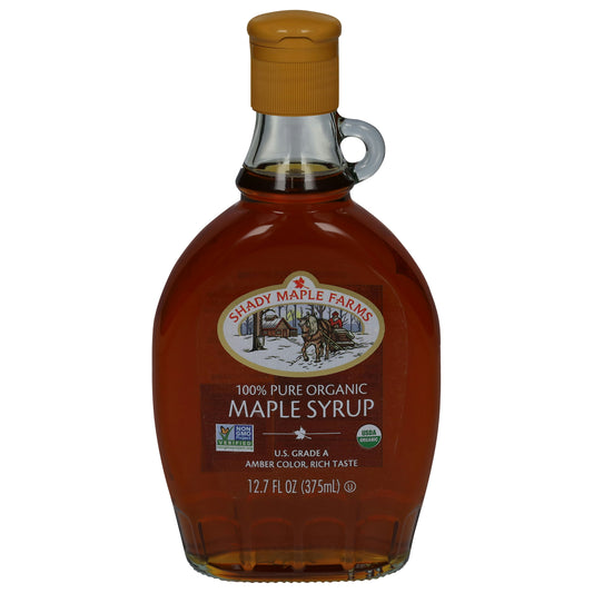 Shady Maple Farm Syrup Amber Rich Taste Organic 12.7 Oz Pack of 12
