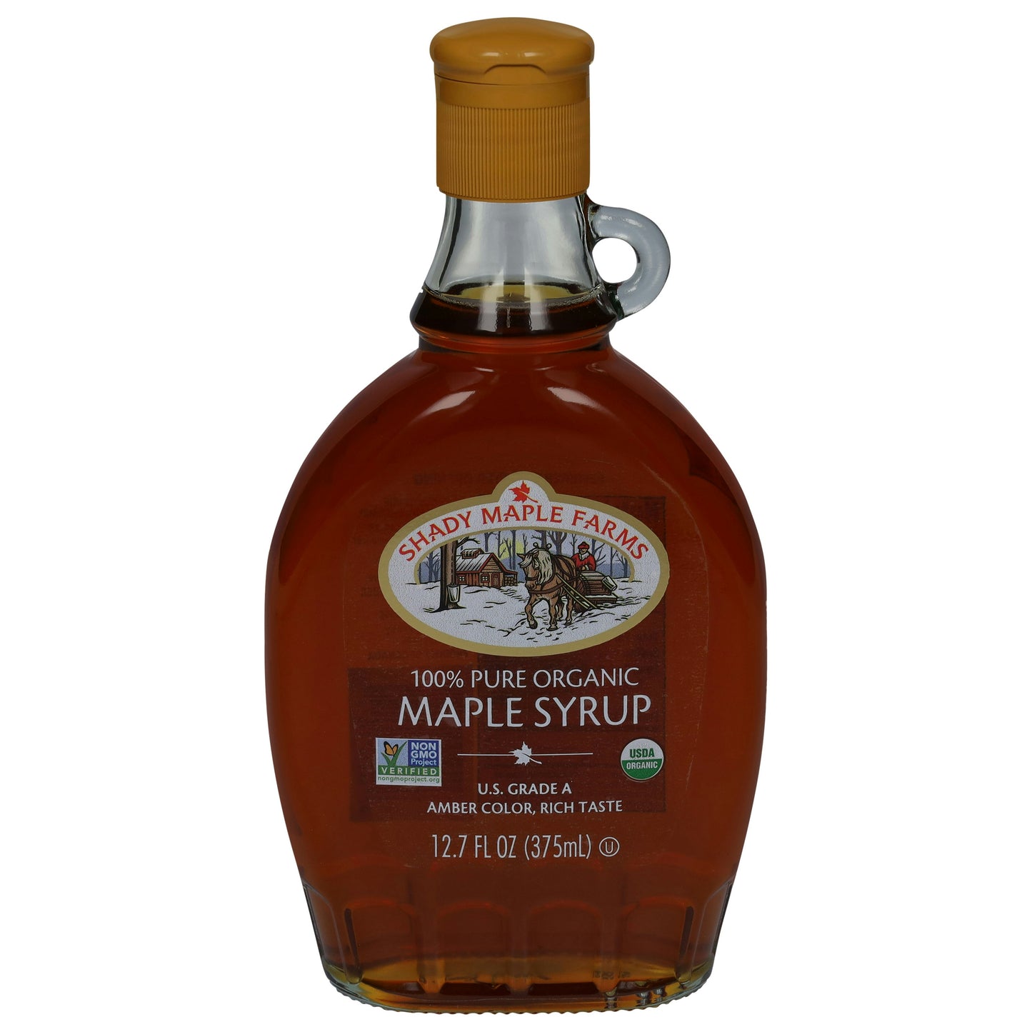 Shady Maple Farm Syrup Amber Rich Taste Organic 12.7 Oz Pack of 12