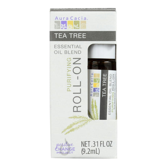 Aura Cacia - Roll On Essential Oil - Tea Tree .31 fl oz (Pack of 4)