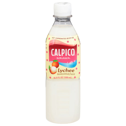 Calpico Soft Drink Non Carbonated Lychee - 16.9 Fl. oz (Pack of 6)