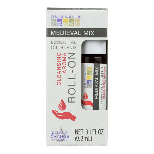 Aura Cacia - Roll On Essential Oil - Medieval .31 fl. oz (Pack of 4)