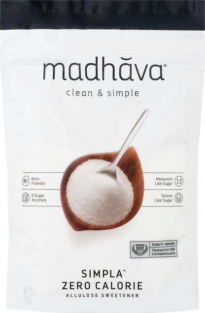 Madhava Sweetener Simpla Zero Calorie 12 Oz Pack of 6