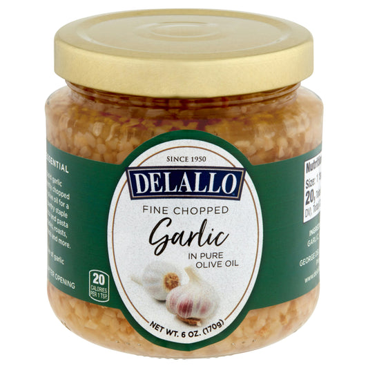 Delallo Garlic Chopped Oil 6 oz (Pack of 12)