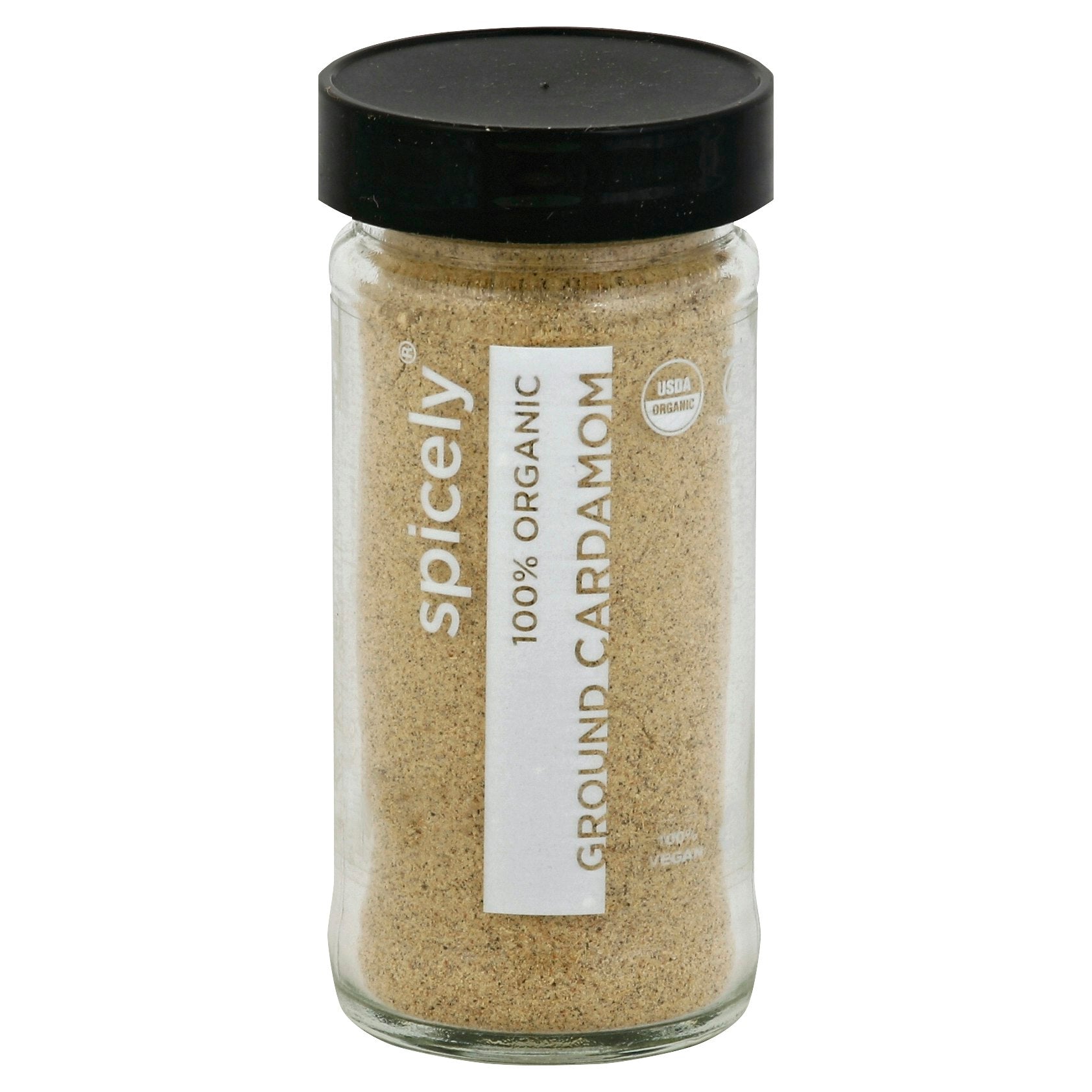 Spicely Organics Spice Cardamom Ground Jar