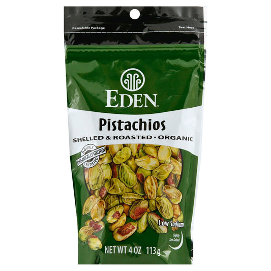 Eden Foods Roasted Shelled Pistachios 4 oz (Pack of 15)