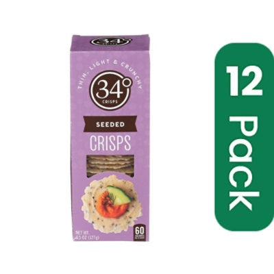 34 Degrees Seeded Crisps - 4.5 Ounce (Pack of 12)