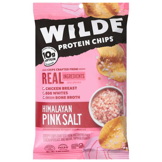 Wilde Snacks Chip Chicken Himalayan Pink Salt 4 Oz Pack of 12