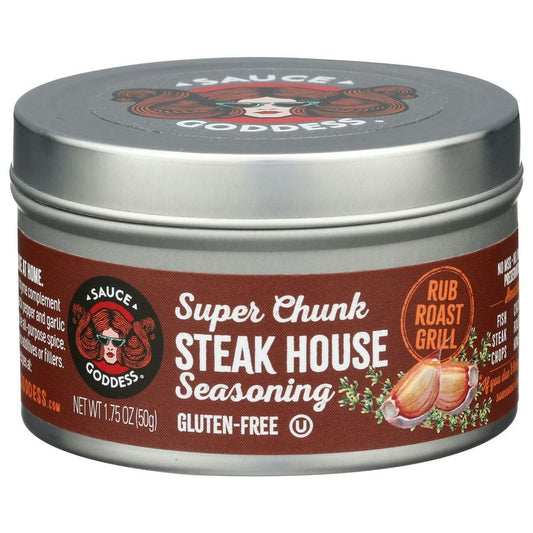 Sauce Goddess Super Chunk Steak House Seasoning - 1.75 Ounce (Pack of 6)