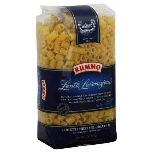 Rummo Pasta Tubetti Rigati 1 Lb (Pack of 12)
