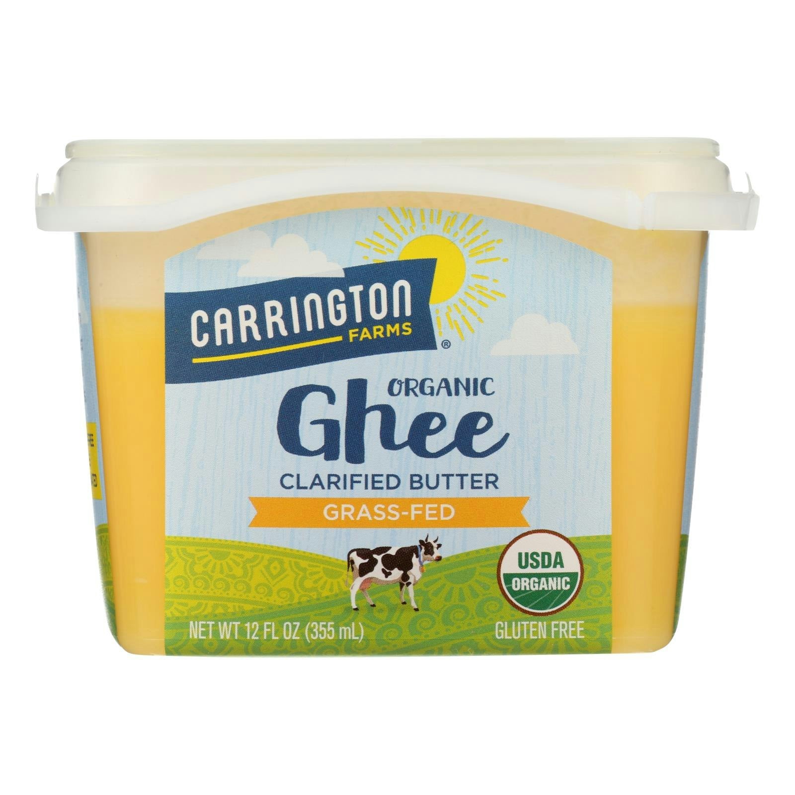 Carrington Farms Organic Ghee Clarified Butter 12 oz (Pack of 6)