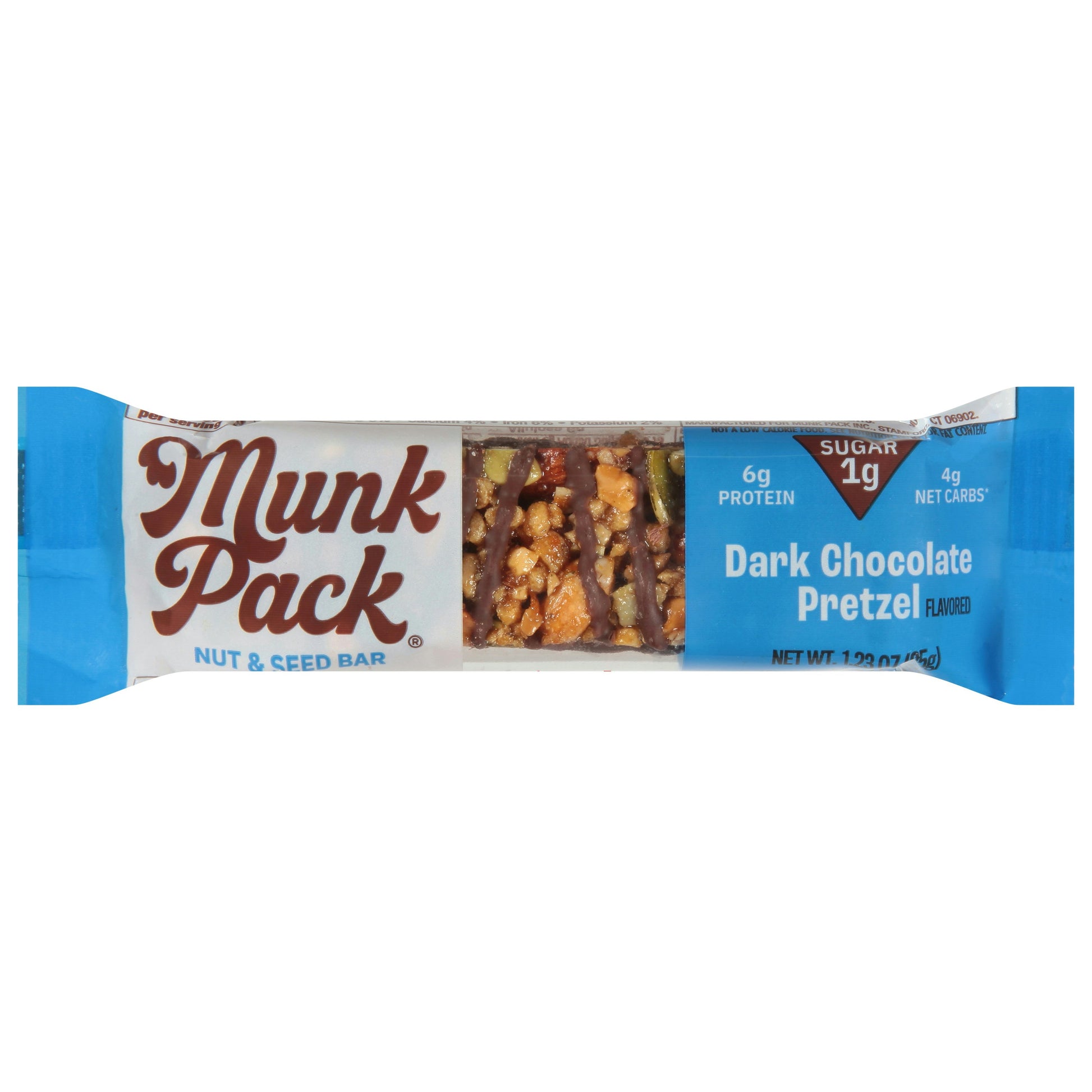 Munk Pack Bar Nut Seed Dark Chocolate Pretzel 1.23 oz (Pack of 12)