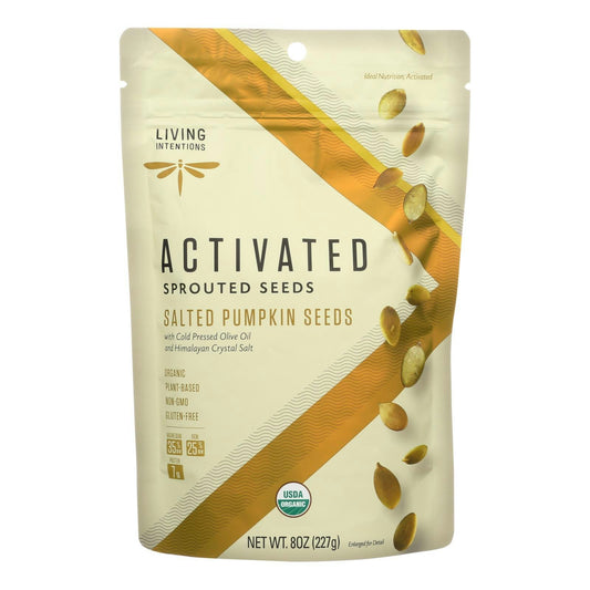 Living Intentions Organic Sprouted Seeds - Pumpkin Sunflower Gluten Free 8 oz (Pack of 6)