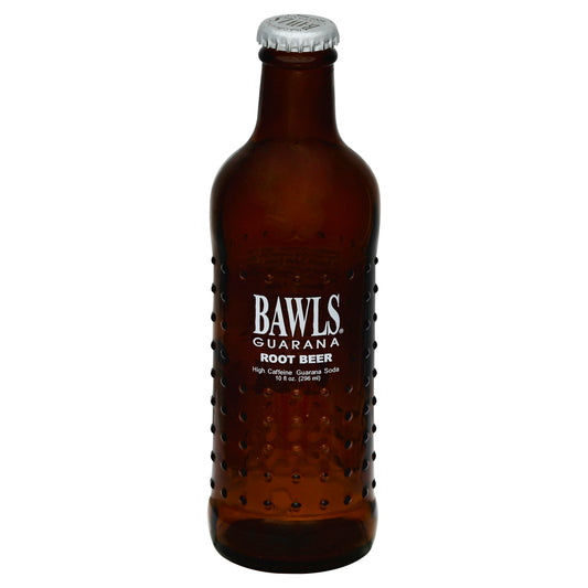 Bawls Guarana Soda Root Beer 10 oz (Pack of 12)