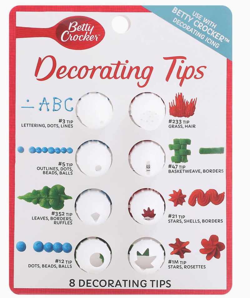 BETTY CROCKER (Pack Of 12) Betty Crocker Decorating Tips 8 Pieces