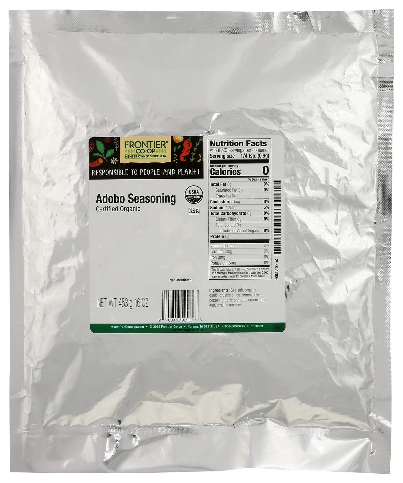 FRONTIER BULK (Pack of 5) Frontier Bulk Seasoning Loose Organic Everyday Blend 16 Oz