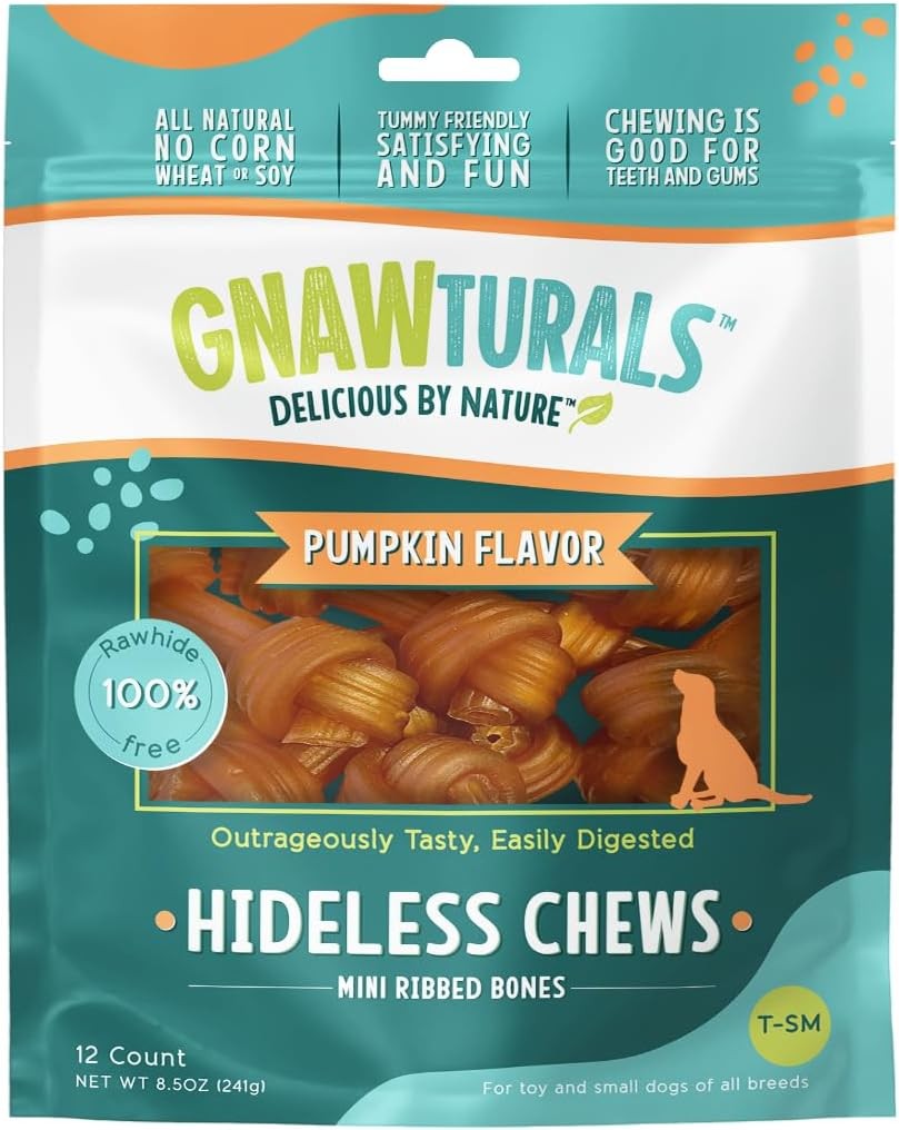 Gnawturals Dog Chew Hideless Pumpkin Small