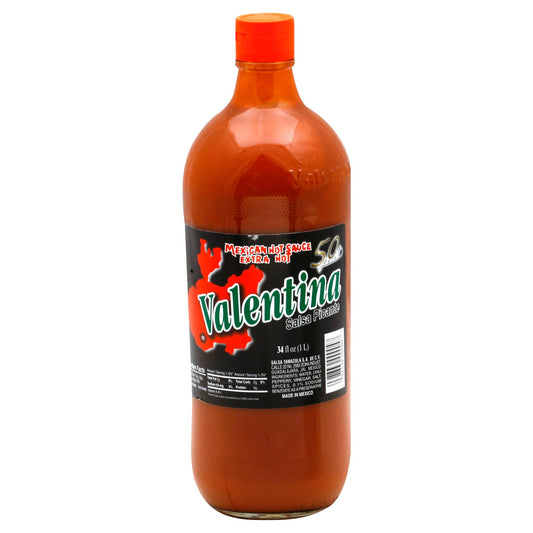 Valentina Sauce Black Label Hot 34 oz (Pack of 12)