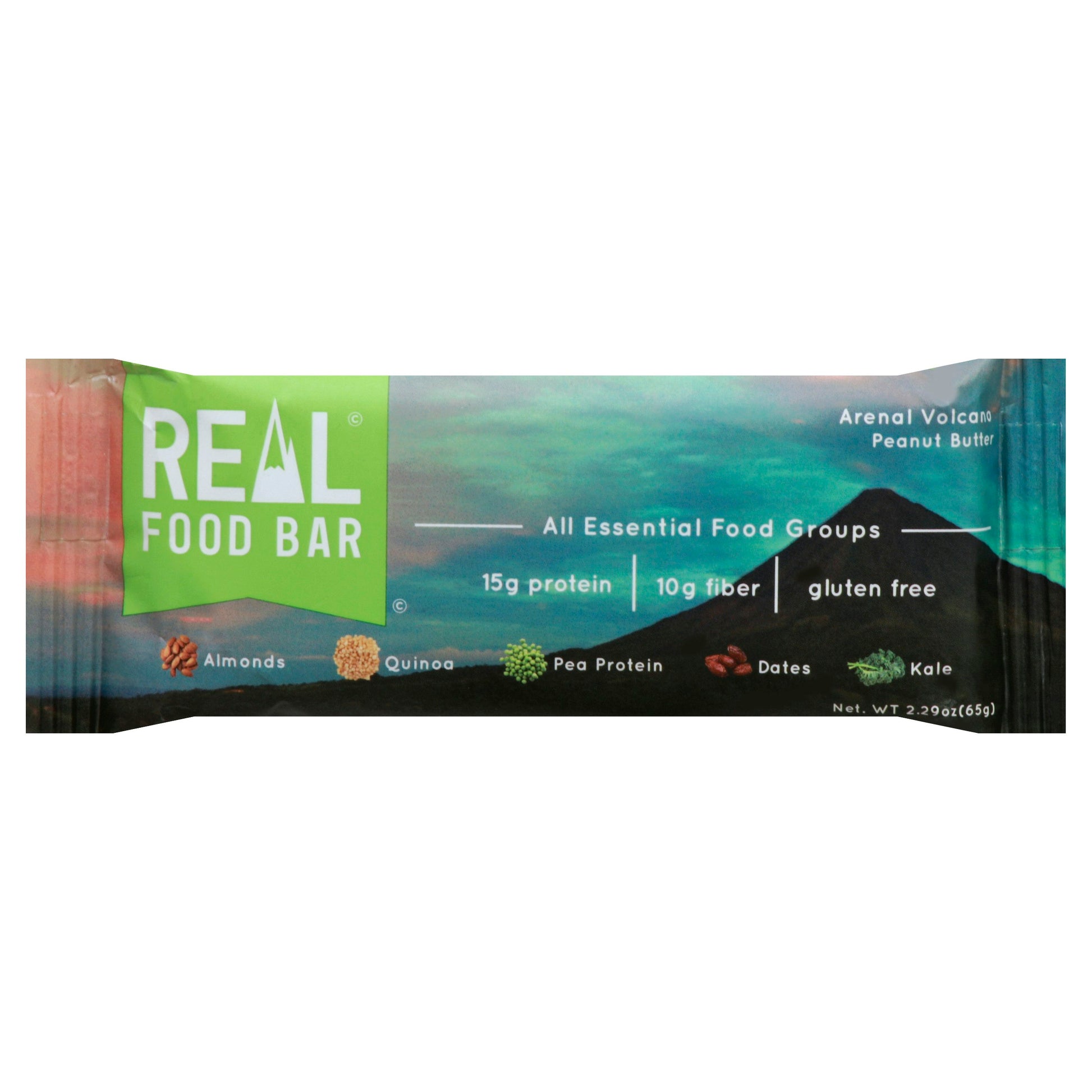 Real Food Bar Bar Peanut Butter 2.12 Oz (Pack of 12)