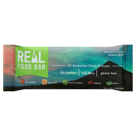 Real Food Bar Bar Peanut Butter 2.12 Oz (Pack of 12)