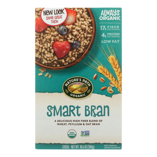 Natures Path Cereal Smart Bar Psyllium & Oat Bran Organic 10.6 Oz (Pack of 12)