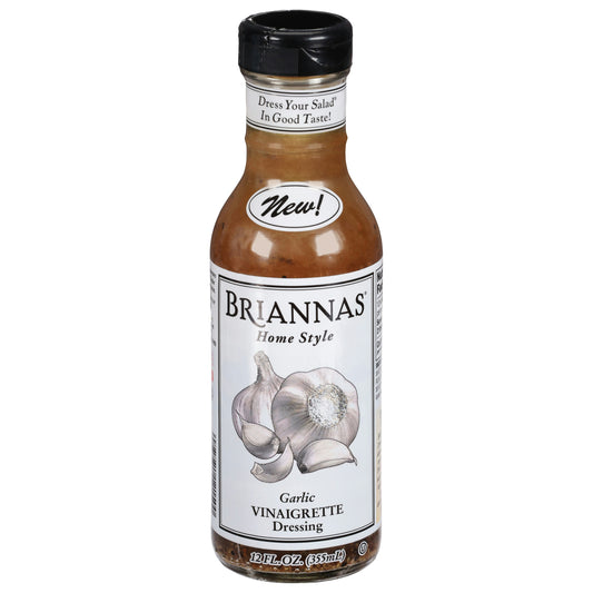 Briannas Dressing Garlic Vinaigrette 12 oz (Pack of 6)