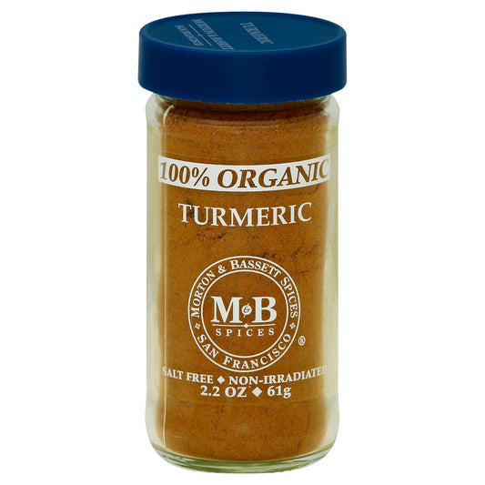 Morton & Bassett Spice Organic 100% Turmeric 2.2 Oz Pack of 3