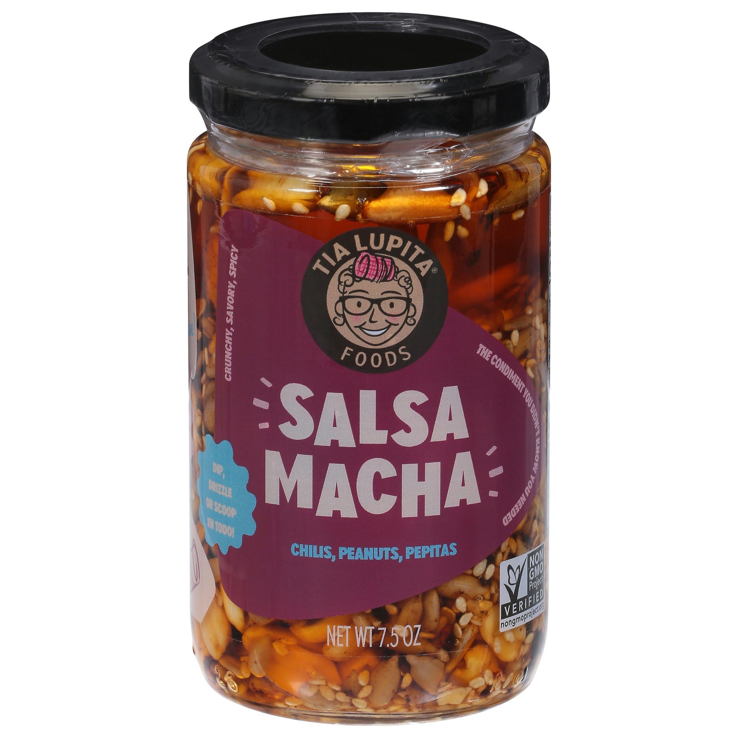 Tia Lupita Foods Salsa Mocha Chili Peanut Pepita 7.5 Oz (Pack of 6)