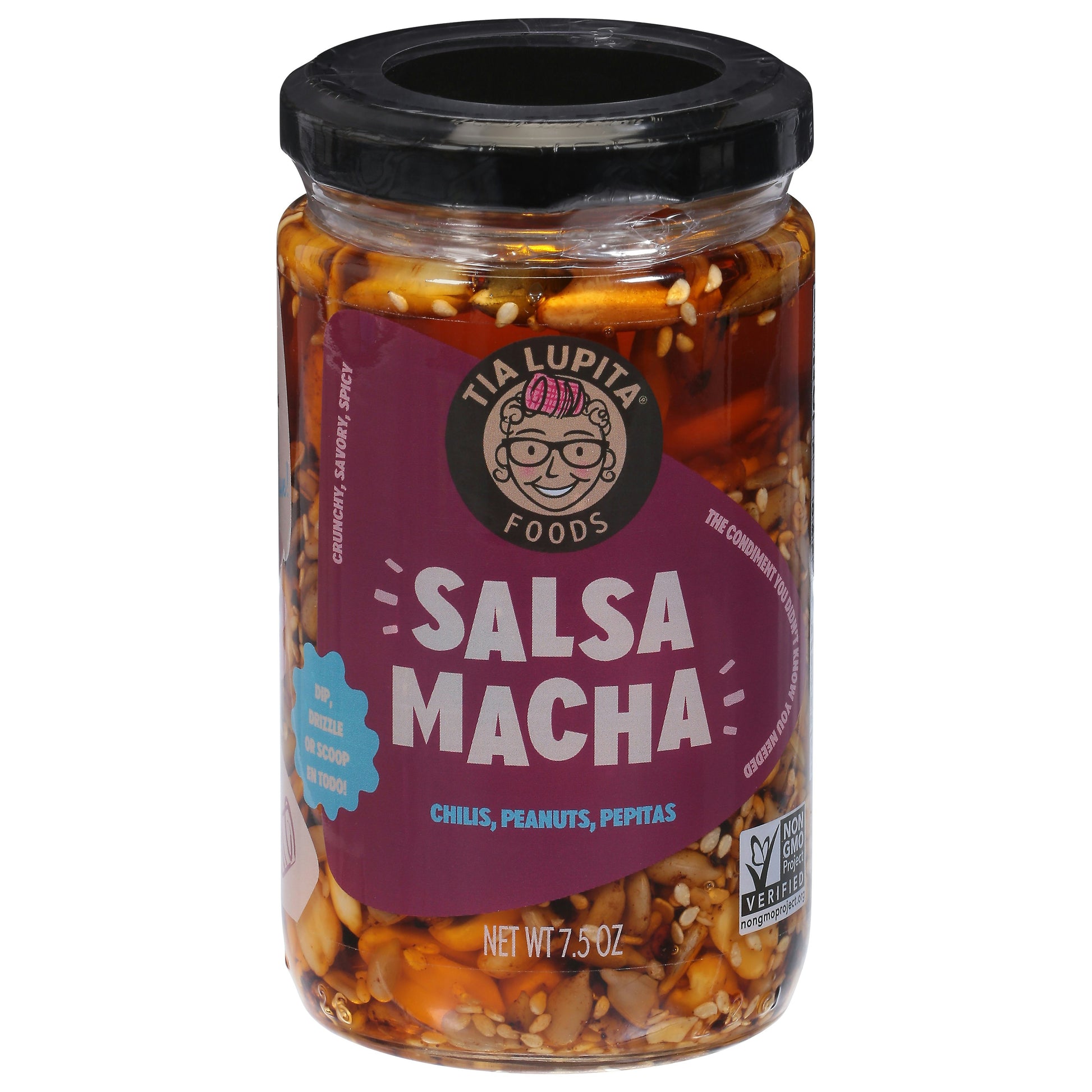 Tia Lupita Foods Salsa Mocha Chili Peanut Pepita 7.5 Oz (Pack of 6)