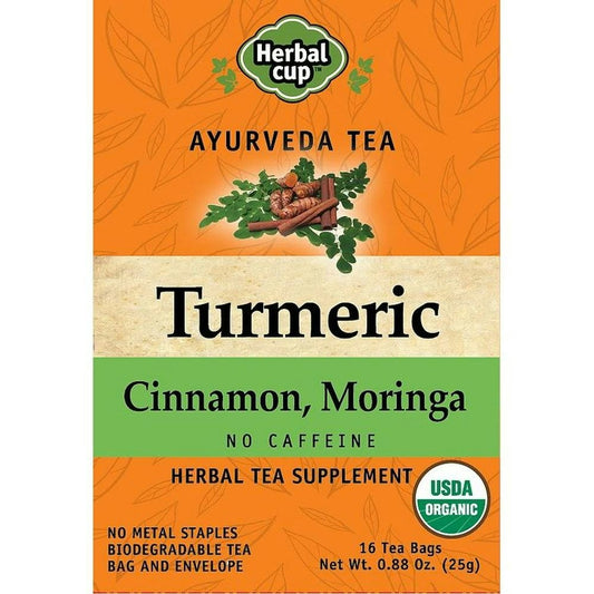 Herbal Cup Turmeric Cinnamon Moringa Tea 16 Bg Pack of 6