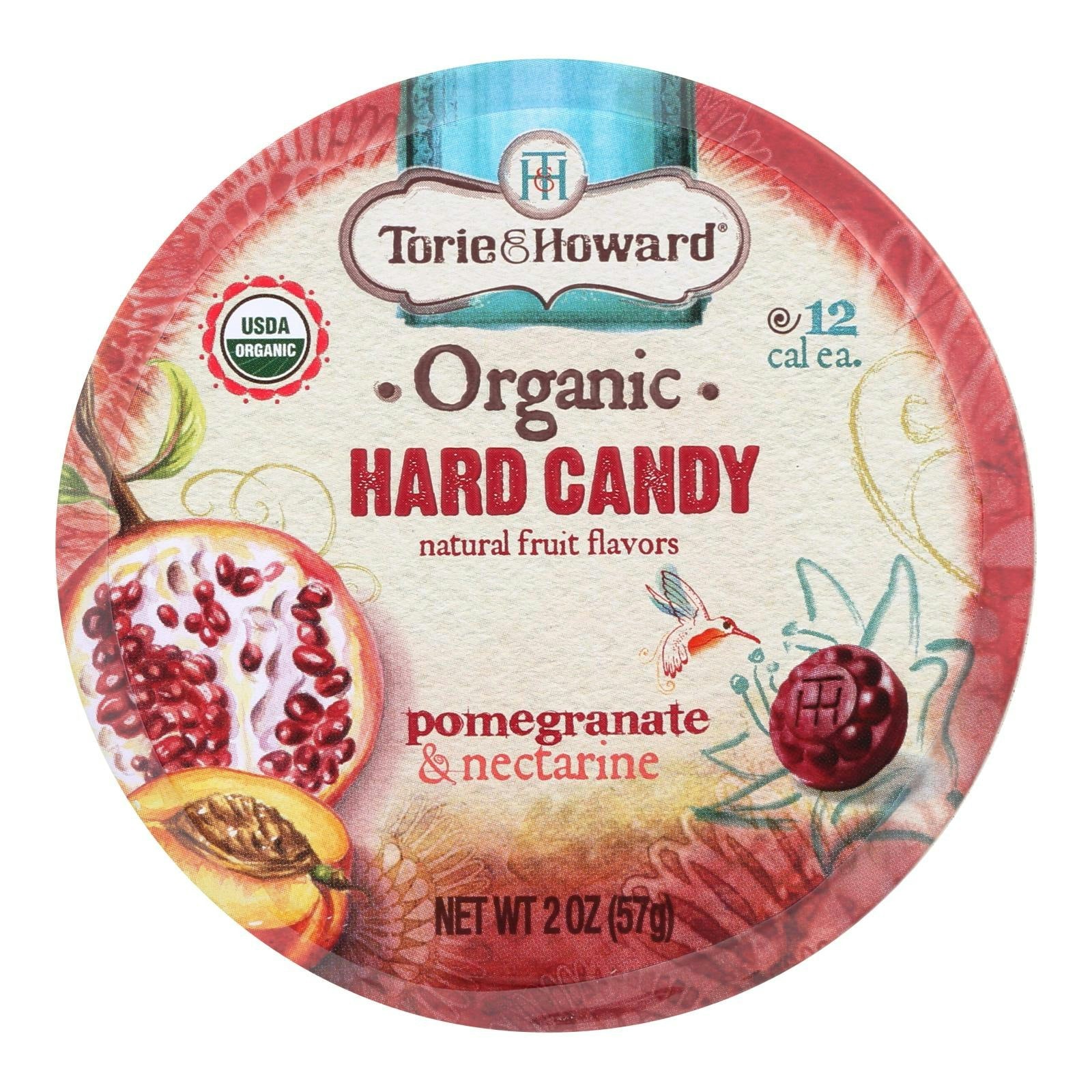 Torie & Howard Grapefruit & Honey Organic Hard Candy Tin - 2 oz (Pack of 8)