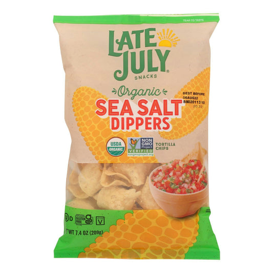 Late July Snacks - Tortilla Chips Dipper Sea Salt 7.4 oz (Pack of 9)