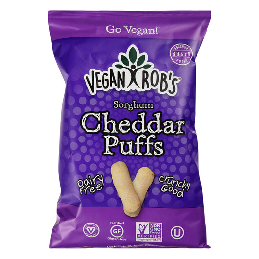 Veganrobs Puffs Cheddar Dairy Free 3.5 oz (Pack of 12)