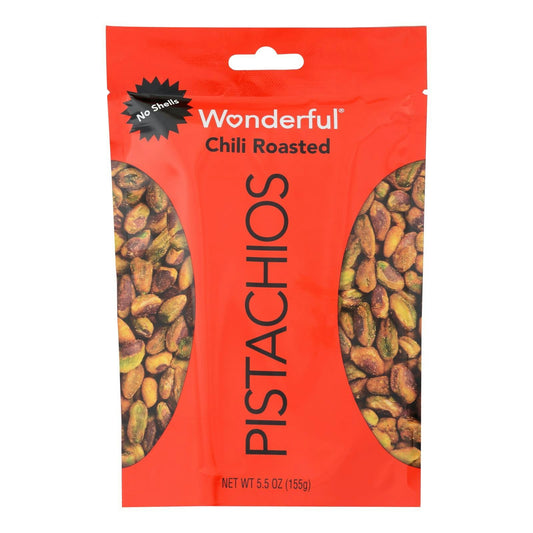 Wonderful Pistachios No Shells Chili Roasted - 5.5 oz (Pack of 10)