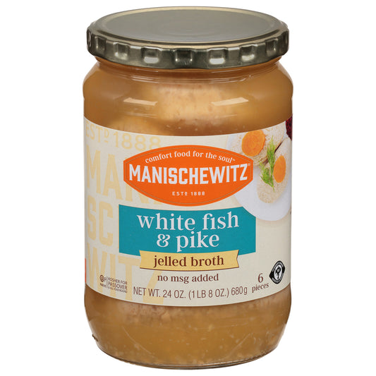 Manischewitz Fish Pike & White Jelled 24 Oz Pack of 6