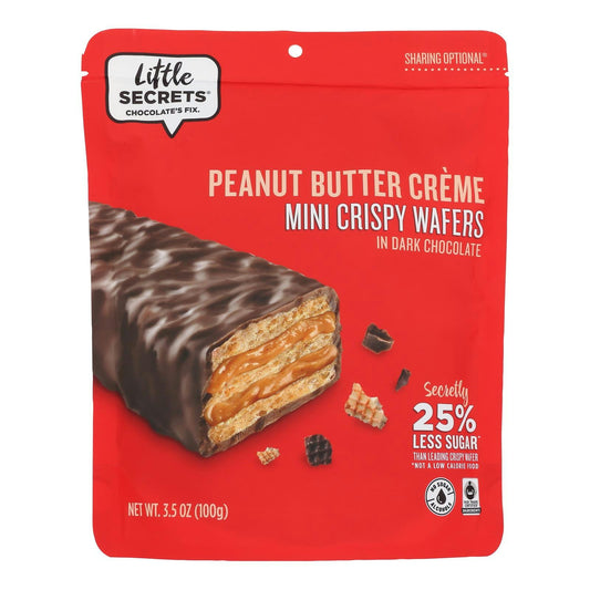 Little Secrets - Crispy Wafers Chocolate Peanut Butter 3.5 oz (Pack of 6)