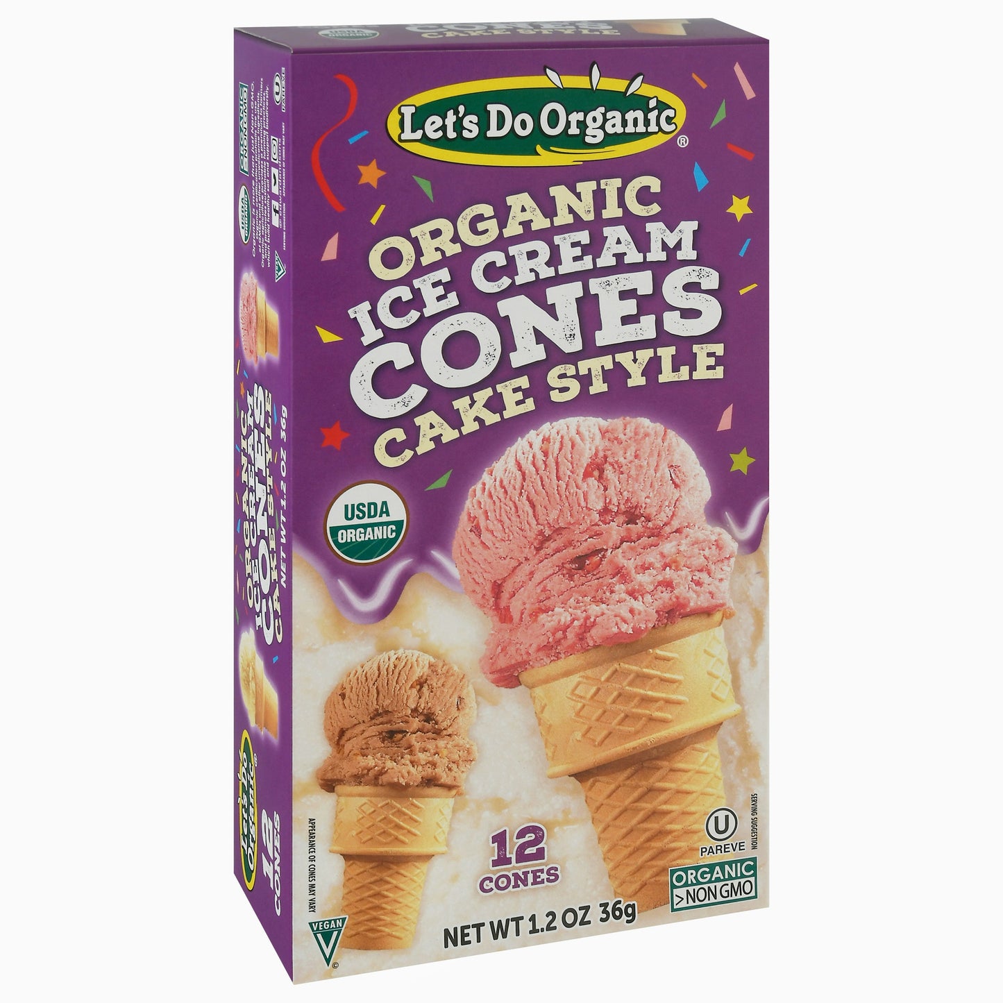 Lets Do Organics Ice Cream Cone Organic 1.2 Oz Pack of 12