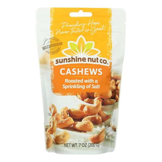Sunshine Nut Company Cashews Roasted with a Sprinkling of Salt - 7 oz (Pack of 6)