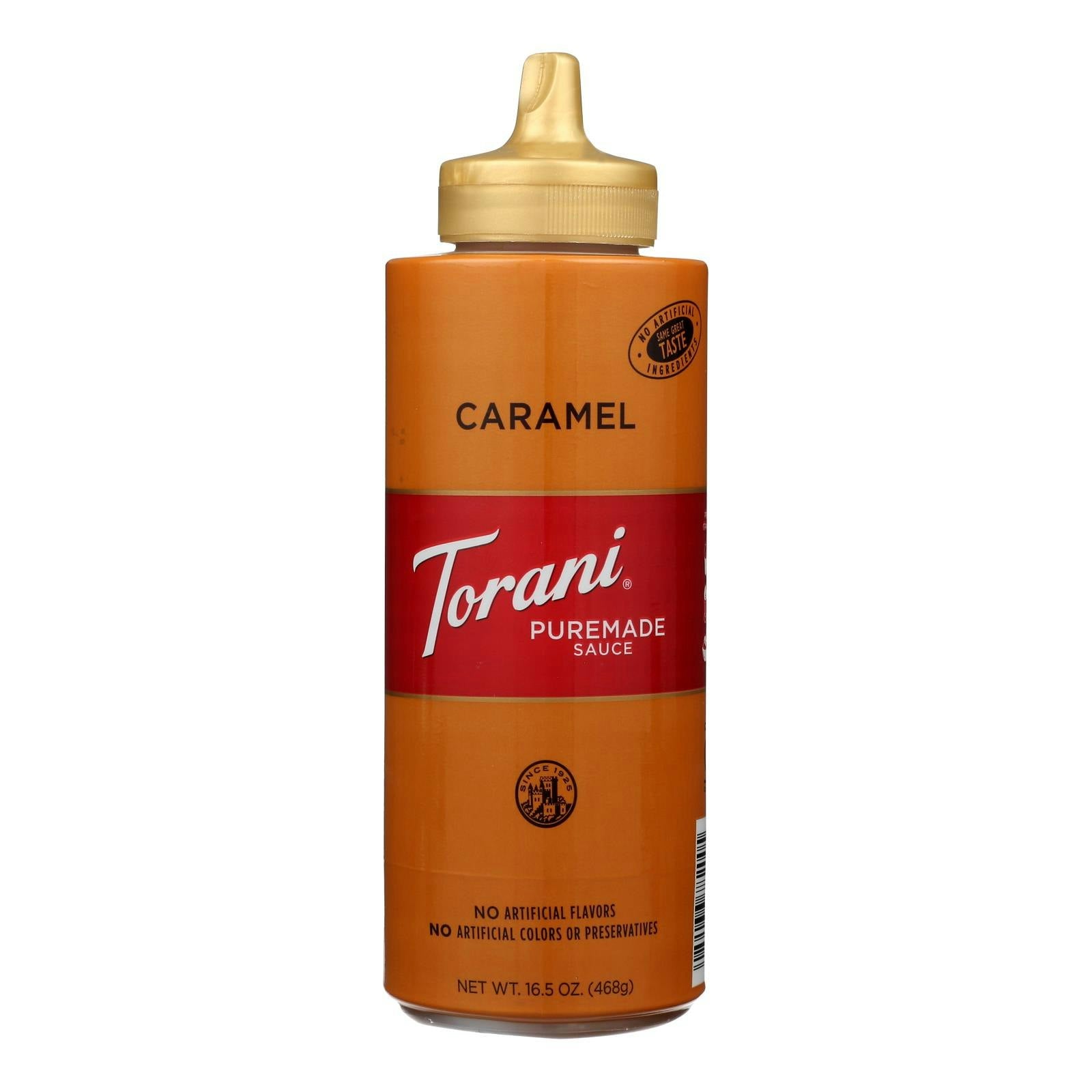 Torani, Caramel Sauce, Authentic Coffeehouse 16.5 oz (Pack of 4)