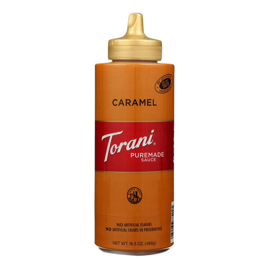 Torani, Caramel Sauce, Authentic Coffeehouse 16.5 oz (Pack of 4)