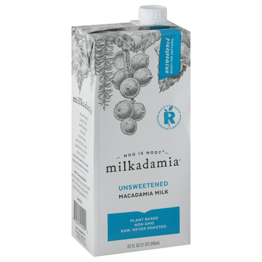 Milkadamia Milk Macadamia Unsweetened 32 FO (Pack of 6)
