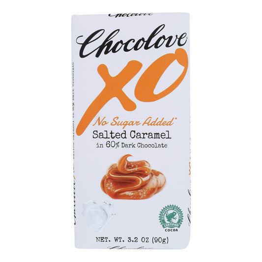 Chocolove Bar Xo Drk Choc Salted Caramel - 3.2 oz (Pack of 10)