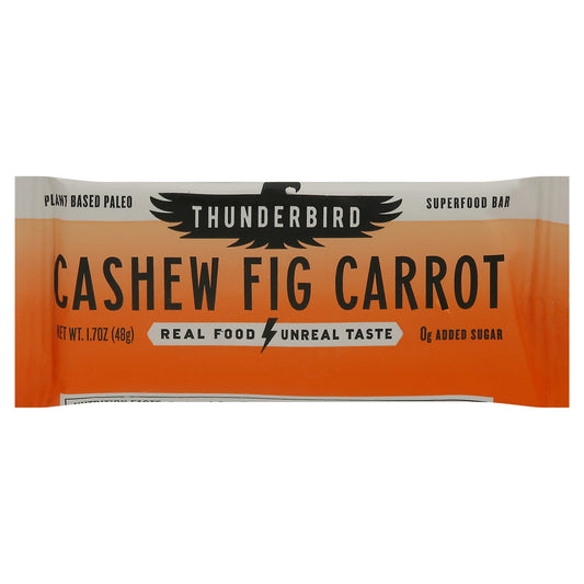 Thunderbird Energetica Bar Cashew Fig Carrot 1.7 Oz Pack of 12