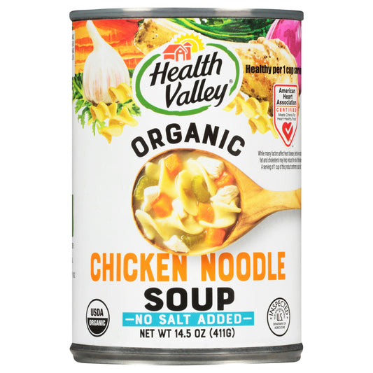 Health Valley Soup Chicken Noodle No salt 15 oz (Pack of 12)