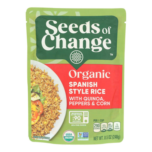 Seeds of Change Organic Microwavable Spanish Style Rice with Quinoa 8.5 oz (Pack of 12)